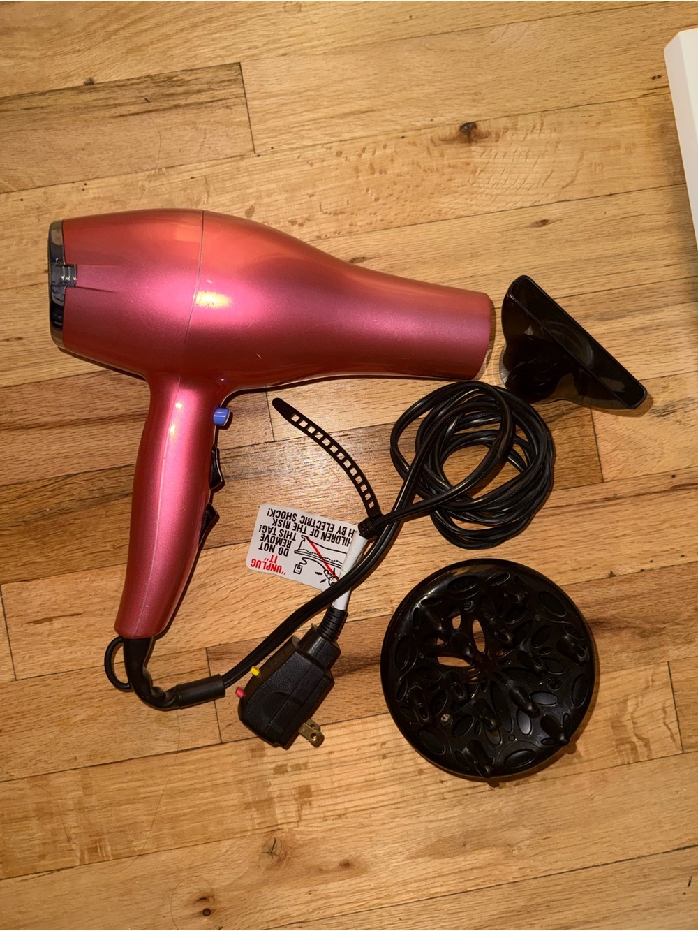 Pink Women’s Professional Hair Dryer with Diffuser and Concentrator
